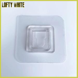 Lofty White ตะขอแขวนผนังทนทาน1ชิ้นตะขอแขวนผนังไม่มีเครื่องหมายเส้นใยวิสคอสคุณสมบัติหลากหลายสามารถเลือกแขวนหัวเข็มขัดติดผนังได้