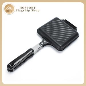 【HRFS】 Breakfast Waffle Baking Pan Detachable Foldable Grill Frying Pan Iron Grilled Rapid Heating Household Kitchen Accessories