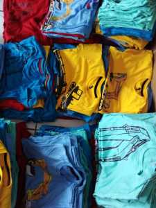 Isi 5 Spesial Excavator Series Daily T-Shirt Boys Kaos Atasan Baju Anak Laki-laki Bisa Pilih Size 1 2 3 4 tahun sampai 8-12 tahun Gambar Truck Dumb Bulldozer Alat Berat GRATIS ONGKIR - toko OMAH BAYI