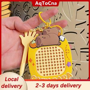 [COD] AqToCna Ship within 24 hours Capybara Decompression Magnetic Steel Ball Drawing Board Childrens Gift Cute Toy Kawaii School Bag Pendant Car Keychain Cute