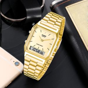 Empirewatches Jam Tangan AQ230 Wanita Dualtime Rantai Stainless