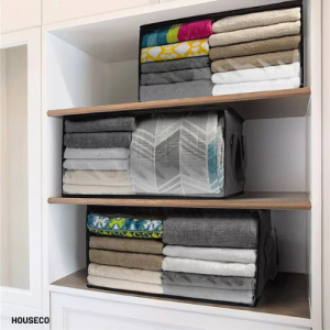 HouseCo FOLDABLE BIG STORAGE BAG | Storage Boxes | Non Woven Fabrics | Space Saving | Storage Bag Home Clothes | Storage Box Dustproof | Moisture Proof | Storage Baskets | Clothes Quilt | Storage Bag for Blanket | Closet Organizer Box | Storage for Travel