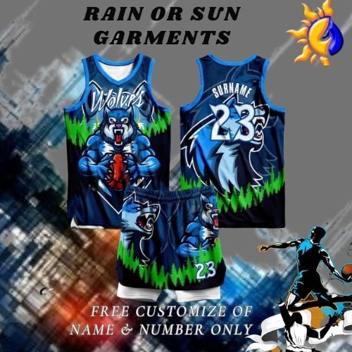 WOLVES12 BASKETBALL PLAYER NEW TRENDY JERSEY FREE CUSTOMIZE OF NAME AND ...