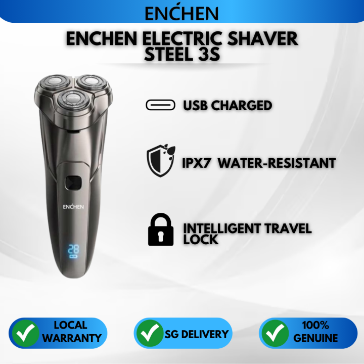 ENCHEN Men's Electric Shaver Steel 3s IPX7 Waterproof Shaving Razors ...