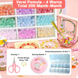 Jojotoy 675PCS DIY Gelang Set Manik Manik Kristal DIY Bracelet Gelang Set Aesthetic Mainan Anak Perempuan Aksesoris Fashion Gaya Korea