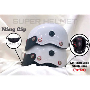 [TẶNG SET BIKER] Nón Bảo Hiểm CHÍNH HÃNG TITAN HELMET - Sơn Nhiều Màu - Phủ NaNo - Gắn 7 Ốc Salaya Siêu Ngầu