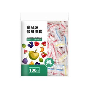 100 Pcs/Bag Disposable Bowl Cover Plastic Wrap Bag Food Grade Refrigerator Leftovers Fresh-Keeping Cover