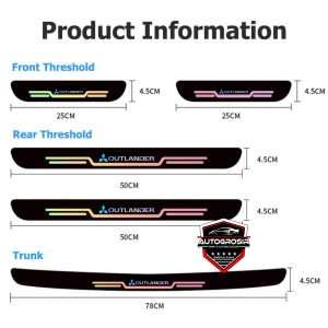 New Mitsubishi Xpander Pajero Outlander Lancer Mirage Stiker Sill Plate Sticker Mobil Pintu Bagasi