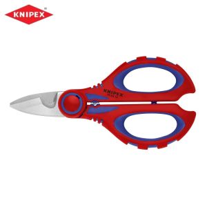 KNIPEX 95 05 10 SB Electricians Shears 160mm | 6-1/4 Inch Heavy Duty Cable Cutter & Wire Terminal Ferrule Crimping Scissors Made in Germany