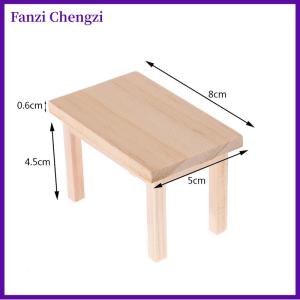 Fanzi Mô hình bàn gỗ thu nhỏ Nhà búp bê 1:12 phụ kiện nội thất đồ chơi