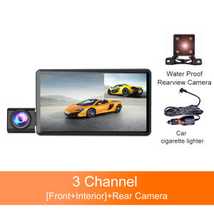 EKLEVA Car Dash Cam 1080P Front Cabin And Rear Car DVR Camera 4" Video Recorder Night Vison G-Sensor Loop Recording 24h Parking Monitor