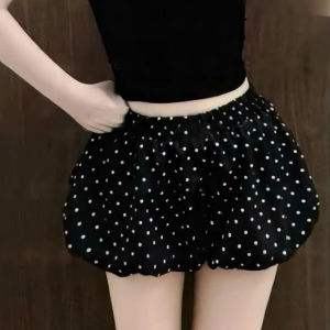 Quần đùi form bí ngô tiểu thư chất Kate 2 lớp phồng bồng mặc hè trẻ trung xinh xắn