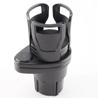 2 in 1 Car Cup Holder Expander 360 Degree Adjustable Base Cup Drink Cup Holder Expander Adapter Anti-Shake Stabil Anti Selip
