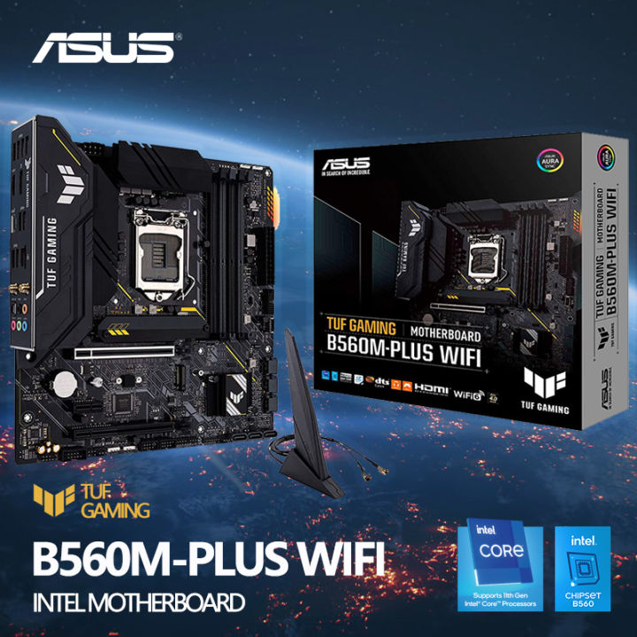 thumbnail image 2 of ASUS TUF GAMING B560M-PLUS LGA1200 MATX Motherboard – Intel B560, DDR4, 2x M.2, Open Box 2 of 4