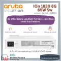ARUBA Instant On Network Switch ION 1830 8G 4p Class4 PoE 65W Sw Fan-less Cloud-based Management Mobile App (JL811A). 