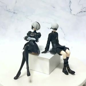 Mô hình nhân vật hành động Anime Yorha 2B 9S A2 đồ trang trí bằng nhựa PVC mô hình sưu tầm đồ chơi tượng nhỏ với tư thế ngồi thích hợp làm quà tặng trong dịp lễ.