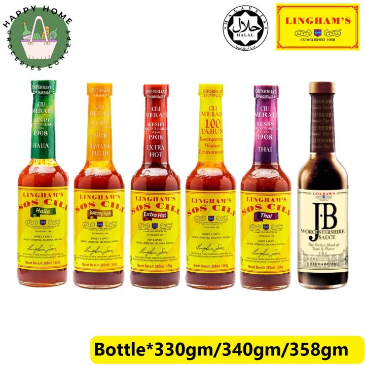 Lingham's Chilli Sauce Extra Hot/Thai/Garlic/Ginger/Original/JB