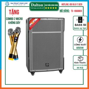 Loa Kéo Dalton TS-18G800X Công Suất Lớn 850w Bass 50 5 Tấc - Tặng Kèm Cặp Micro Hát Karaoke Cao Cấp - Đại Phát Vĩnh Lộc