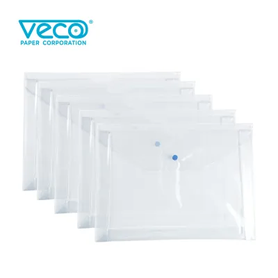 Veco Plastic Envelope Expanding (All Short 12.5x9.5in or All Long 15x11in) with snap button (5pcs)