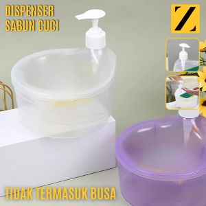Dispenser Tempat Sabun Cuci Piring Bulat 2in1 1000ml Wadah Spons Sunlight Soap Pump Praktis Viral
