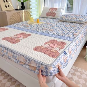 Chiếu điều hòa cao su non chiếu cao su non bo chun bọc đệm từ 10cm đến 25cm tặng kèm 2 vỏ gối cùng mầu