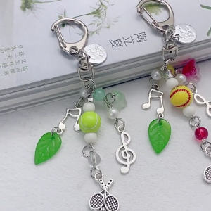 Trendy Tennis Bag Keychain Charm Pendant with Alloy Texture Enhances Personalize Styles for Sports Fan and Teens