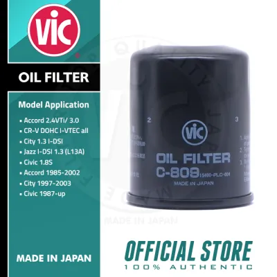 VIC Oil Filter C-809 for Honda City Civic CR-V BR-V Brio CR-Z Fit HR-V Mobilio Odyssey