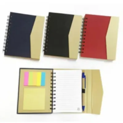 NOTEBOOK Hard Bounded with stickynote and pen