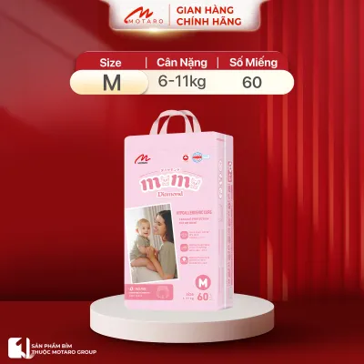 Combo 2 Bịch Tã/bỉm Momo Diamond Chính Hãng Mềm Mại Thoáng Khí Hạn Chế Chống Hăm