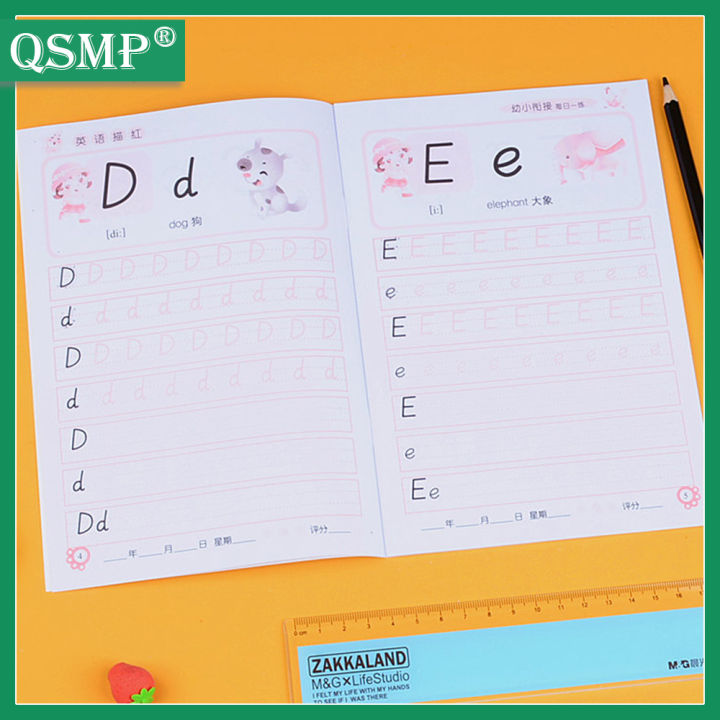 26 English Alphabet Practice Copybook Uppercase and Lowercase Letter ...