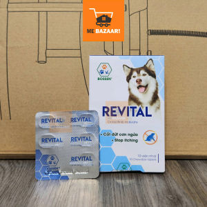 BOSSEN - Revital Thực Phẩm Hỗ Trợ Giảm Ngứa cho Chó - Hộp 10 viên