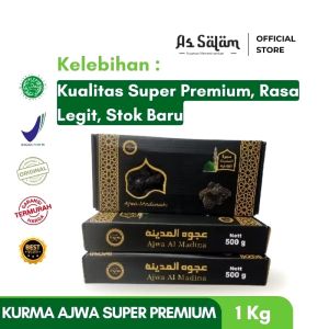 Kurma Ajwa Kurma Nabi Grade Super Premium Manis Legit Stok Baru - 1 Kg