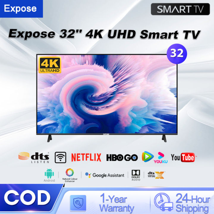 Expose 32 Inch Smart TV Digital LED 4K HD Android11 WiFi 4K Flat HDR