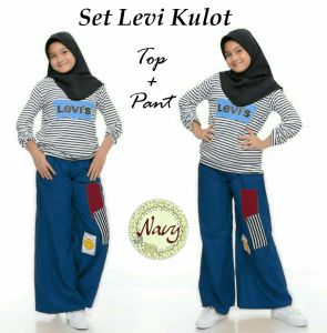 FEMSHOP-SETELAN ANAK PEREMPUAN/ SETELAN BAJU ANAK KOREA/ SETELAN BAJU ANAK MURAH/ SETELAN ANAK KEKINIAN-FN SET KID LEVI