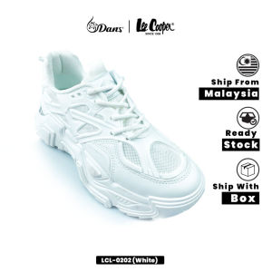 Dans X Lee Cooper Kasut Sneaker Wanita – Putih / Merah Jambu LCL-0202