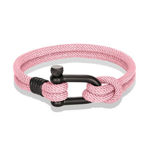 Gelang Nautical Pria Keren Cowok Laki Tali Paracord 4mm Survival Bracelet Nautical Shackle Premium