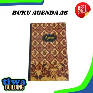 BUKU AGENDA MOTIF BATIK KERTAS MOTIF EMAS UKURAN A5