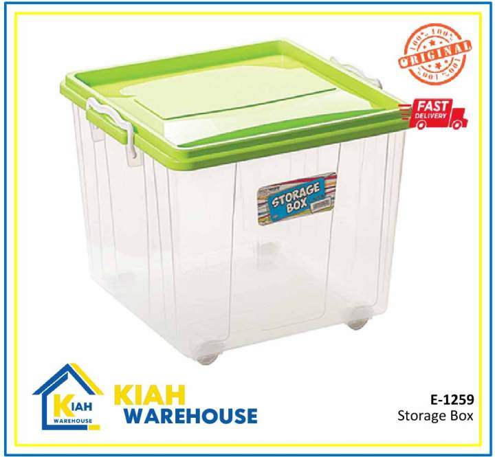 Elianware Storage Box With 4 Wheels Big Organizer Toys Tools Book Box E ...