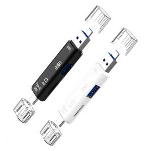 USB3.0 USB C thiết bị đọc thẻ TF 5 trong 1 Nhôm Bộ nhớ đầu đọc kết nối cho Phụ kiện điện thoại thông minh máy tính bảng