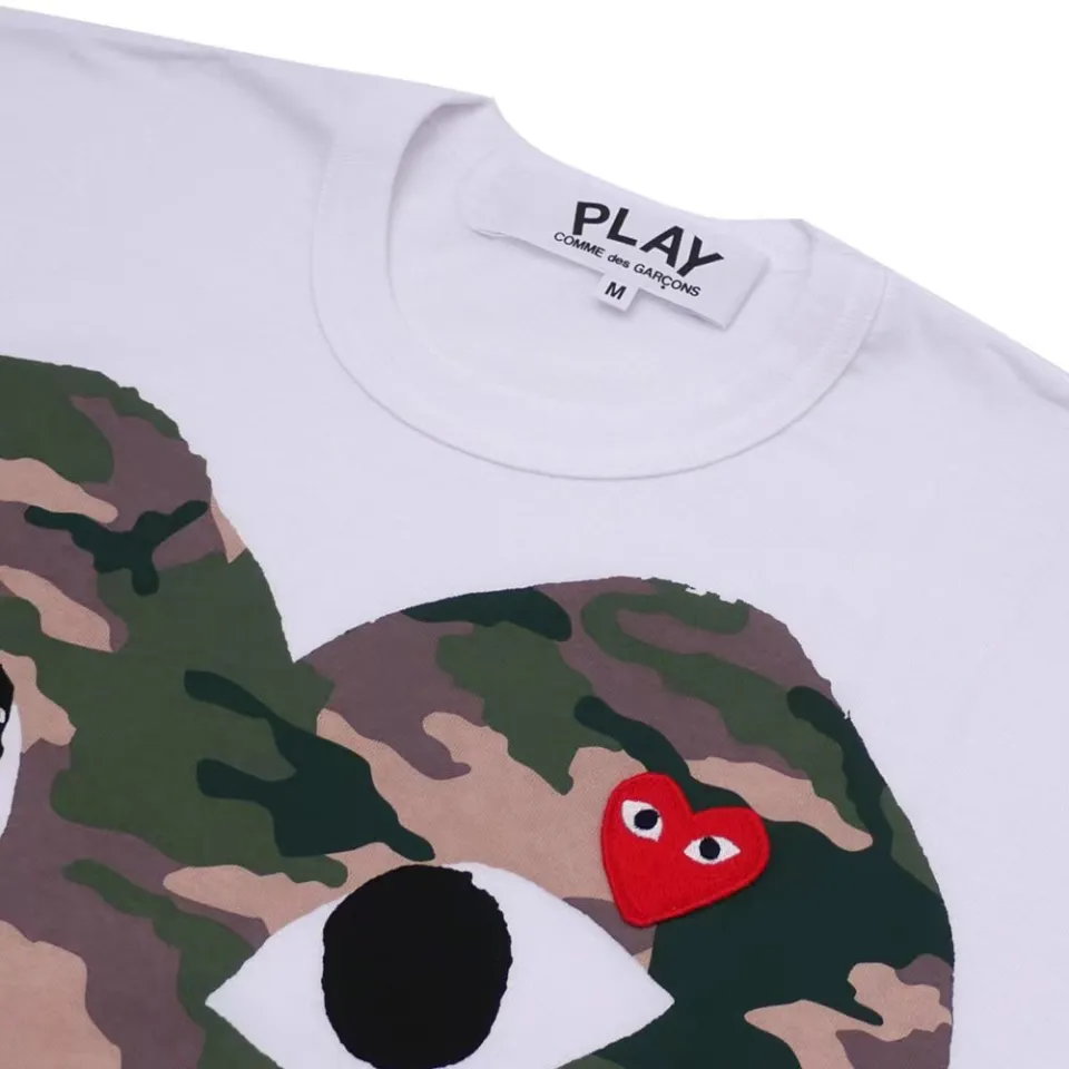 Camouflage Play Comme Des Garcons Men's T Shirt Fashion
