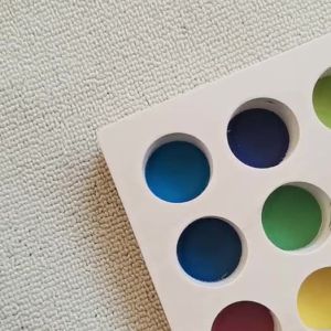 Wooden Montessori Toys Color Sorting Balls Game with Peg Board Rainbow Color Matching Toys 6 12 Pcs Activities Balls Preschool Learning Education for Toddlers