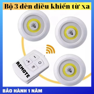 Bộ 3 Đèn Led Cảm Ứng Hồng Ngoại Siêu Sáng Thông Minh Dán Tường Tiện Lợi+ Tặng Kèm Điều Khiển Có Hẹn Giờ