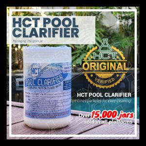1 JAR - HCT Pool Clarifier - Flocculant - Pool Water Clarifier - For Cloudy / Hazy Pool Water - 750 GRAMS - CHEMSTORE