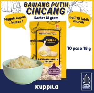 bawang putih cincang dalam minyak fresh kuppila 20gr 200gr