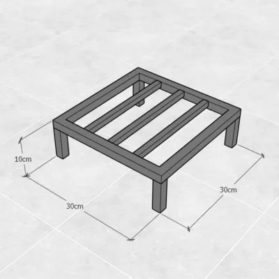 Kệ sắt Dài 30cm Rộng 30cm Cao (10-15-20)cm thép hộp 20mm - Kệ để chậu cây - Giá đỡ chậu hoa