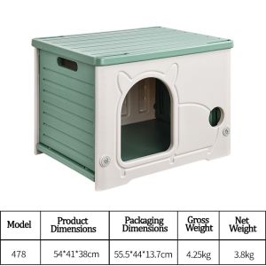 Outdoor Stray Cat House Waterproof Rain Windproof Shelter Super Quality Durable Plastic Cat Home Spacious Stackable Design Easy to Assembe