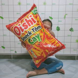 GỐI NẰM NGỦ 100% GÒN HÌNH BÁNH SNACK GỐI 3D MẪU MỚI ẢNH THẬT