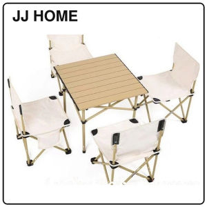 【JJ HOME】Foldable Outdoor Table and Chair Set | Portable Camping Picnic Furniture