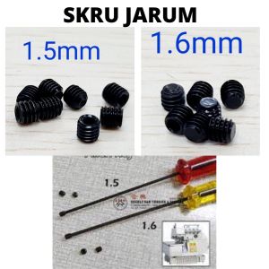 (READY STOCK) Screw Needle Overlock Machine 1.5mm 1.6mm   /  SKRU JARUM MESIN JAHIT TEPI INDUSTRI 1.5MM  1.6MM