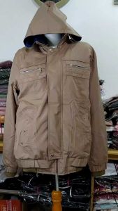 Jaket Wanita & Pria Bahan Parasut 107 Topi Bisa Lepas